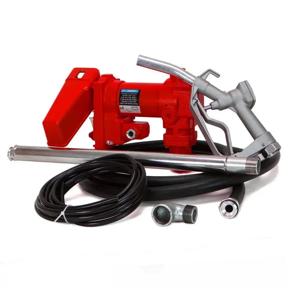 XP 12V Gasoline 20GPM Transfer Fuel Pump Self-Priming Kerosene Extractor Pump DC High Flow w/Nozzle and Hose Kit