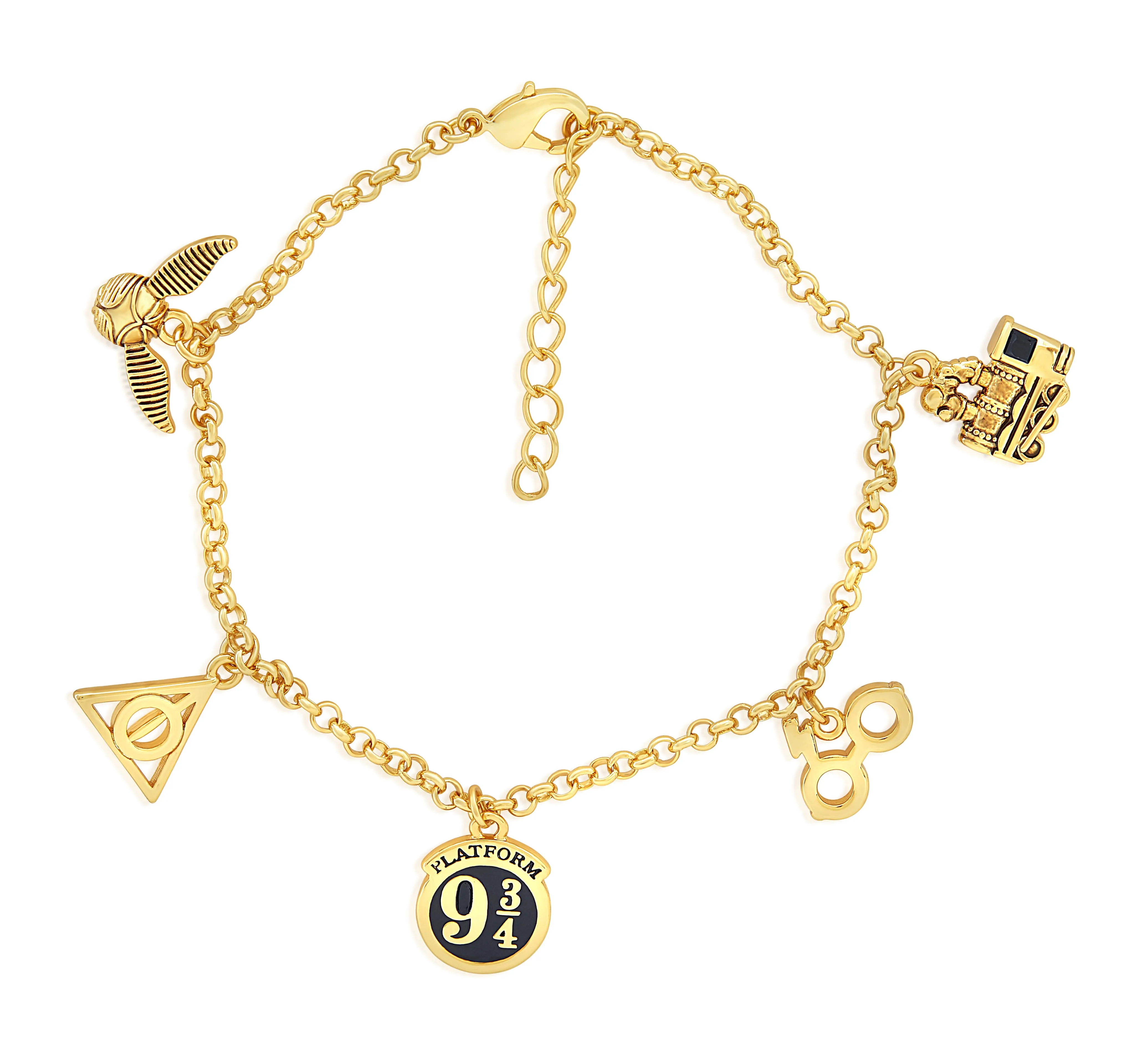 Harry Potter Gold flash plated Charm Bracelet