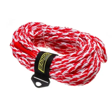 Seachoice 60-ft. Red/White Braided Polypropylene Tow Rope