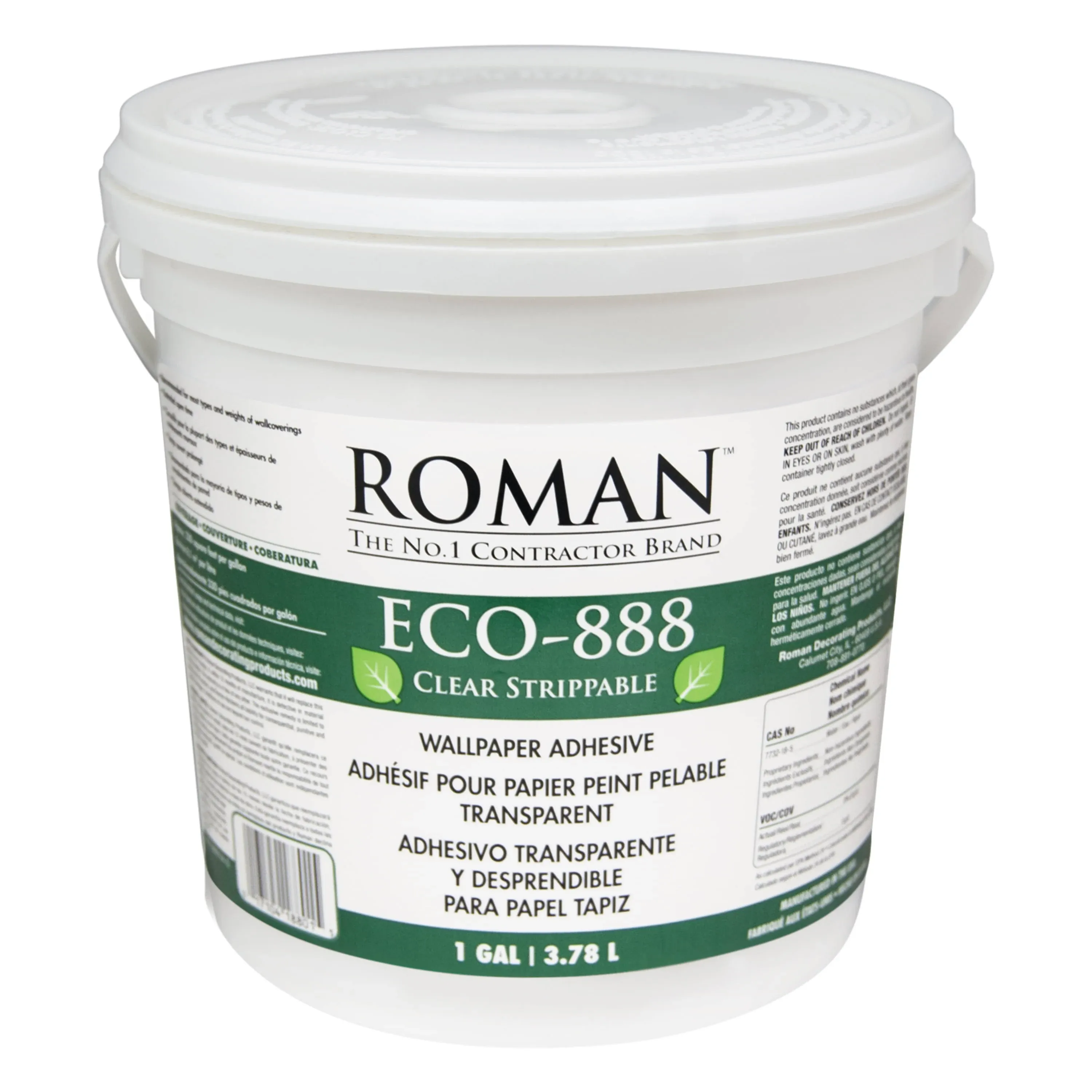 Roman ECO-888 5 gal. Strippable Clear Wallcovering Adhesive