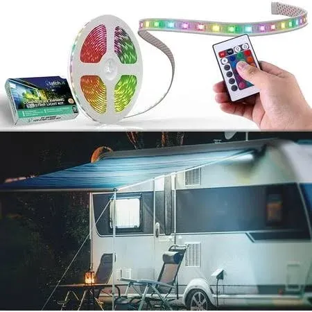 LATCH.IT LED Lights for RV Awning | 2021 V2.0 DIY Kit | 12’ LED Awning Lights for RV & Campers | IP68 Waterproof RV Awning Lights | The Most Complete RV LED Awning Light Kit in The Market!