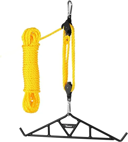 Highwild Game Hanging Gambrel & Hoist Kit with Pulleys & Rope - 1600 lbs