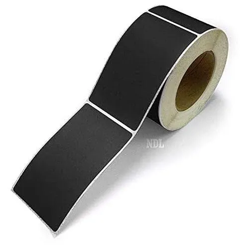 NextDayLabels - 3 X 5 Rectangle Inventory Color Coding Labels, 500 Per Roll (Black)