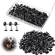 Black Upholstery Tacks, 7/16 Inch Decorative Furniture Tacks Black Thumb Tacks U