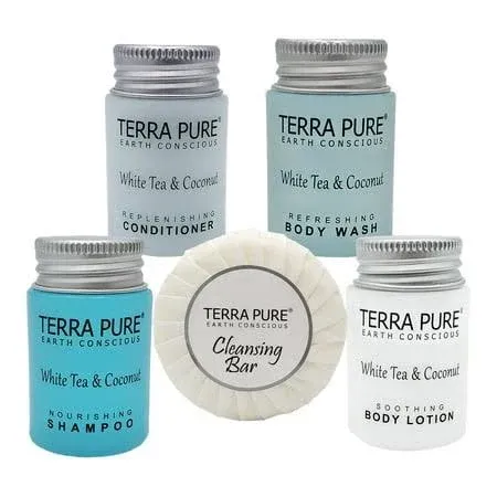 Terra Pure White Tea and Coconut Hotel Soaps and Toiletries Bulk Set