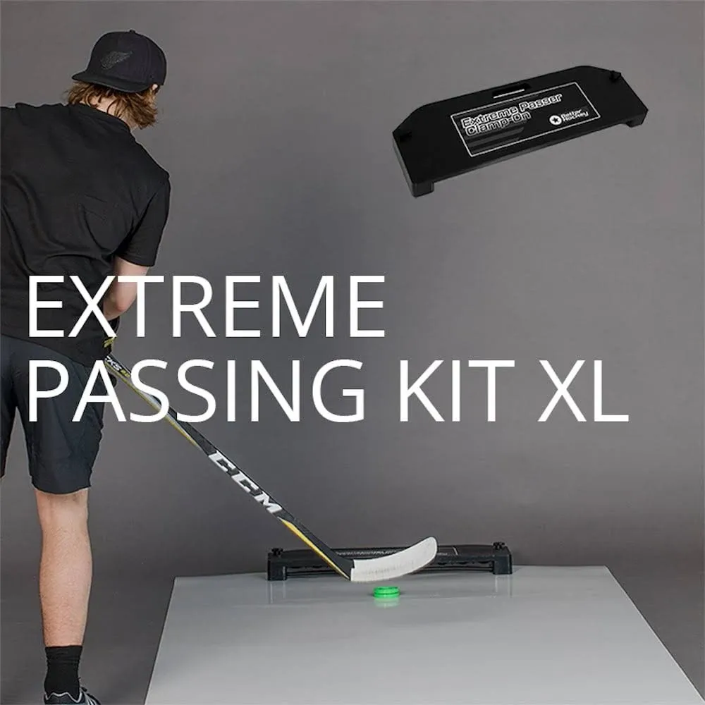 Better Hockey Extreme Passing Kit Pro XL - Shooting Pad with Puck Rebounder