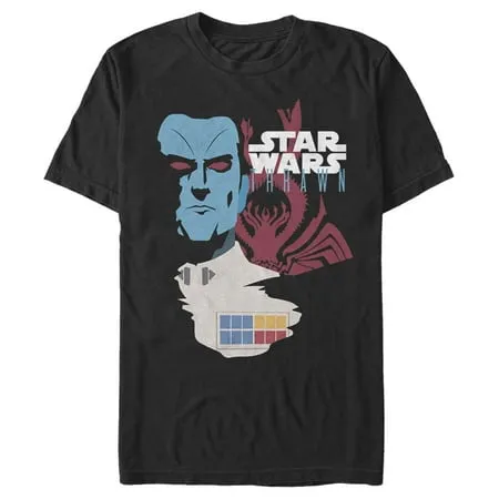 Men s Star Wars Grand Admiral Thrawn Vintage Graphic Tee Black 3X Large