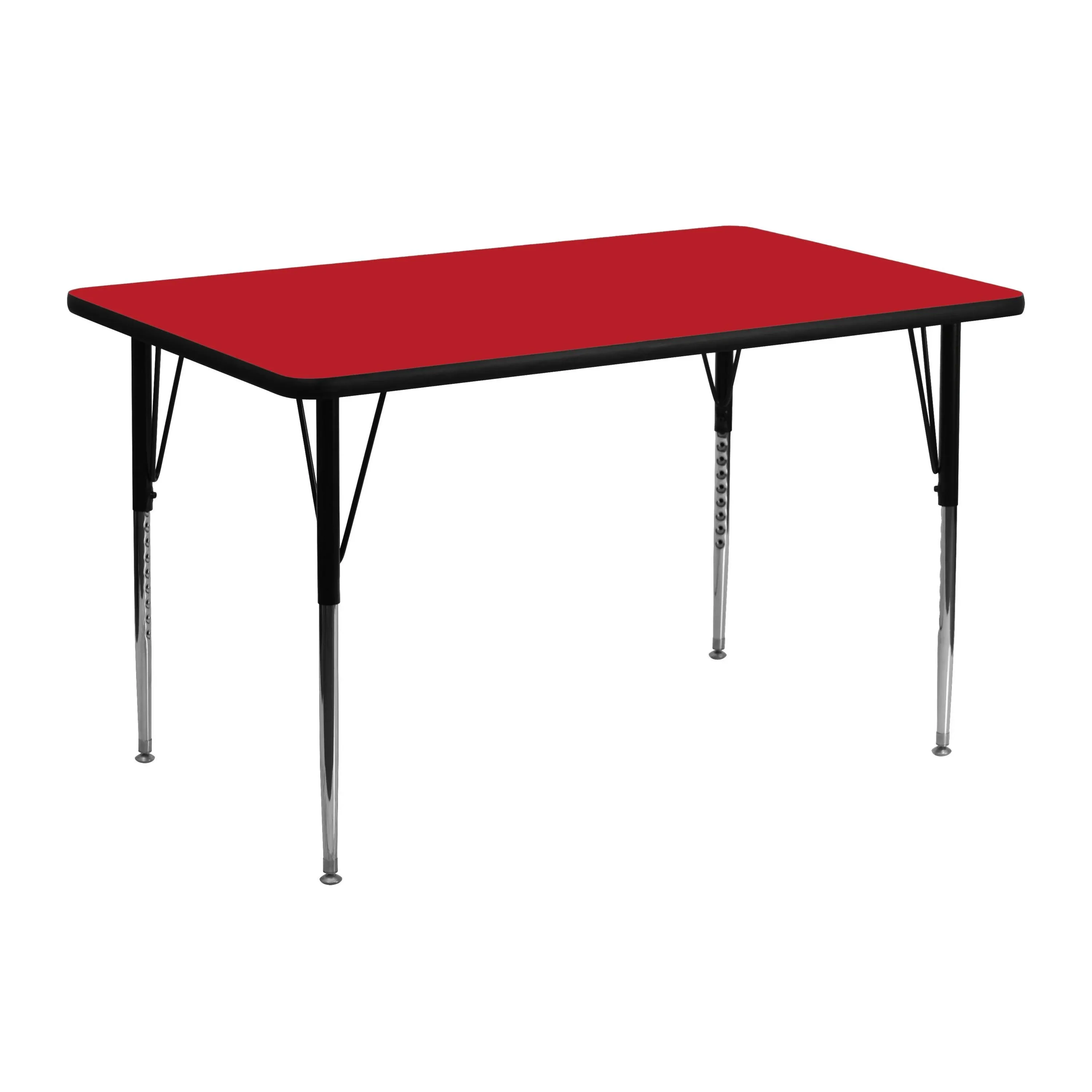 Rectangle Activity Table, 24" X 48" X 30.25", Laminate Top, Red