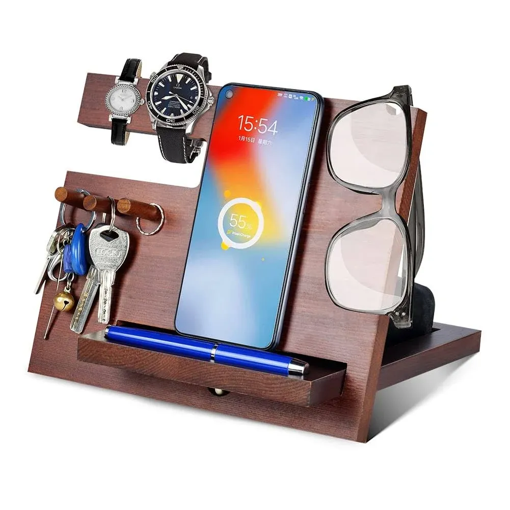 Wood Phone Docking Station for Men