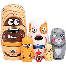 Moonmo Handmade Wooden Russian Nesting Dolls