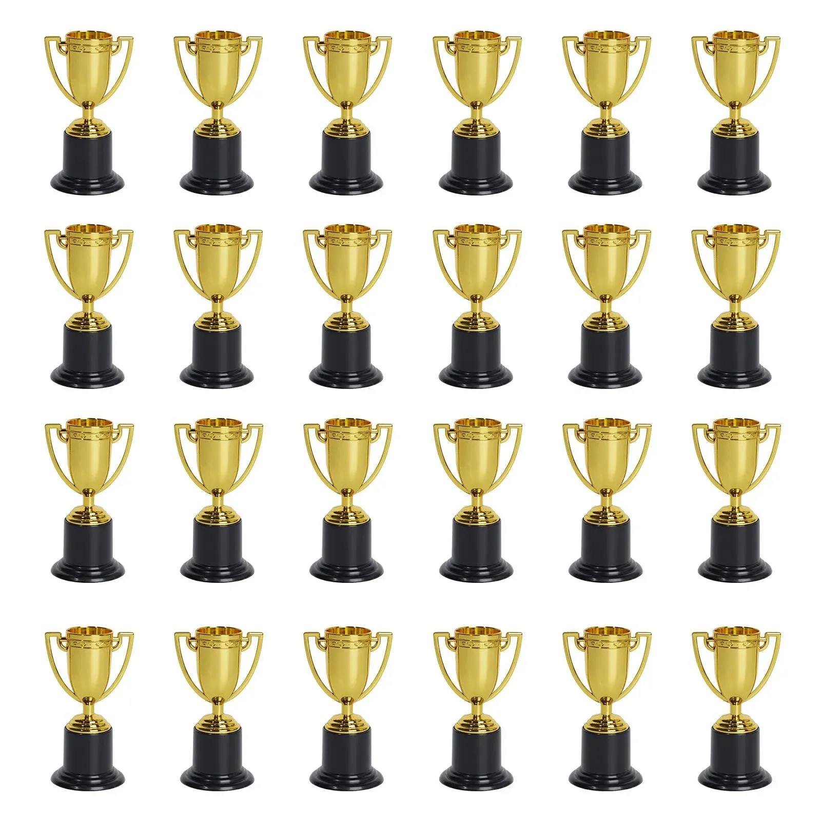 24 Pack Mini Gold Award Trophies for Sports Tournaments Competitions Rewards