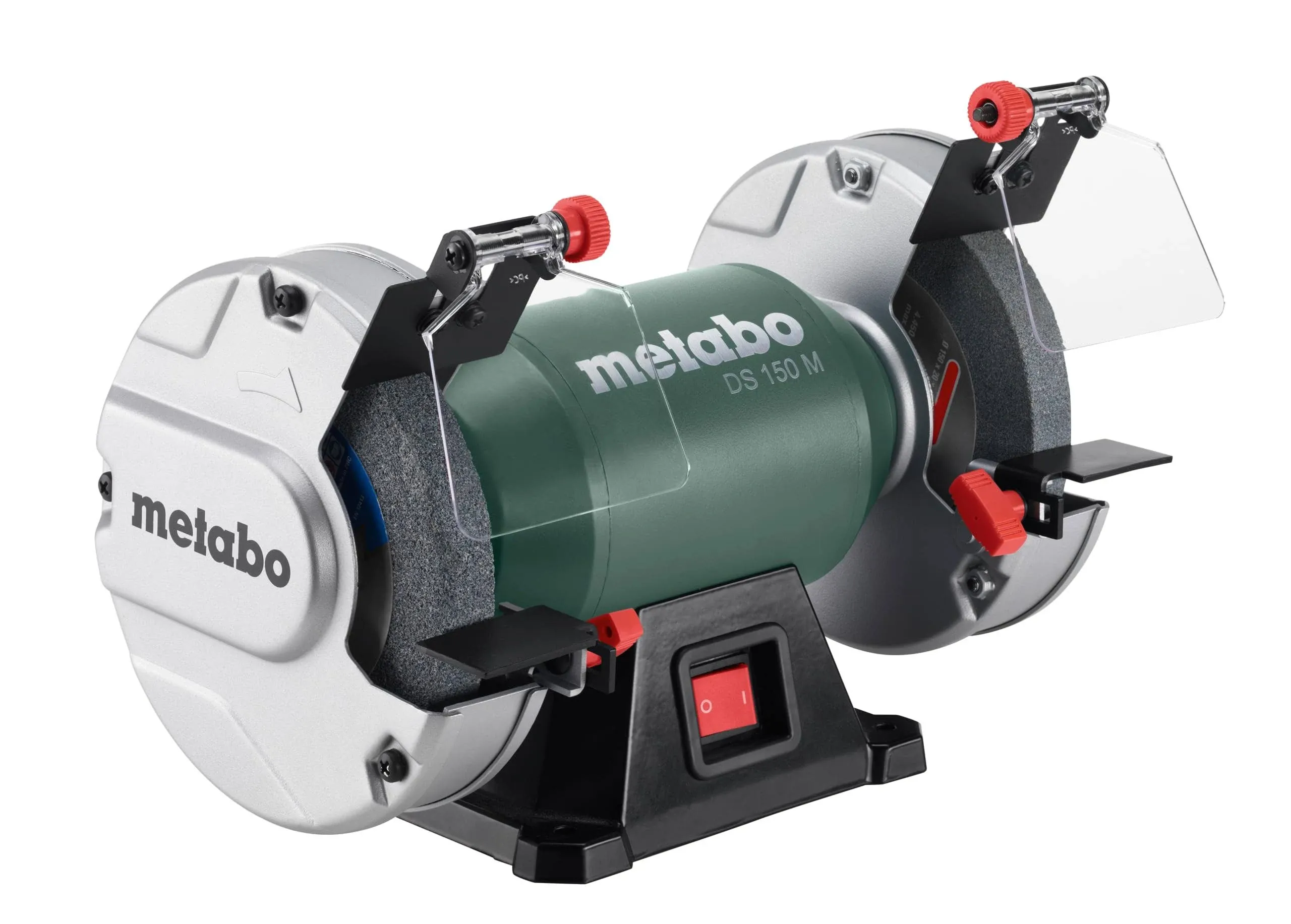 Metabo 6-Inch Shop Bench Grinder | 370 W | 3.4 Amp | Adjustable Eye Shield and Spark Deflectors | 3-Year Limited Warranty | DS 150 M, Green