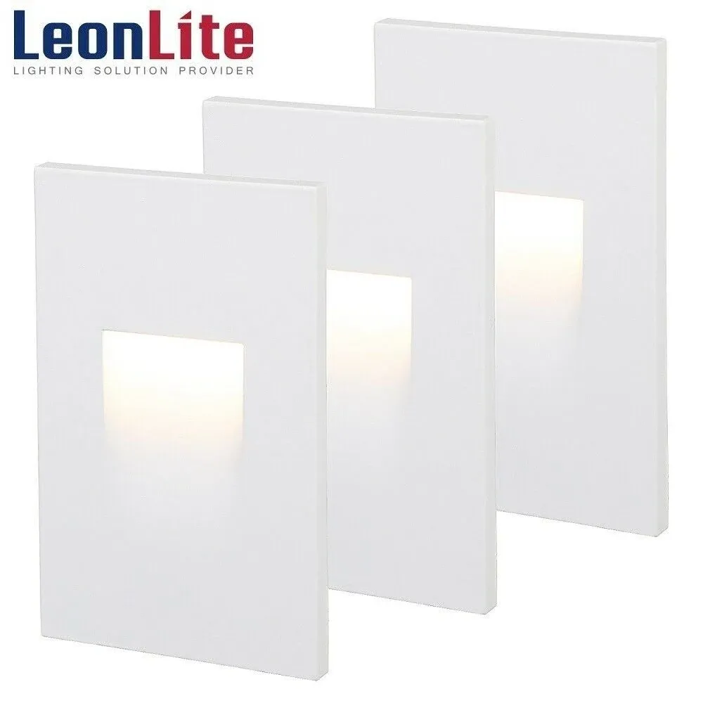 3 PCS Indoor/Outdoor LED Step Light, ETL Listed, 3000K, White SEALED BOX