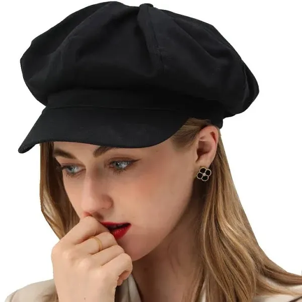 BEYLRZID Women’s Newsboy Cap Summer Beret Cap- 100% Cotton 8 Panels Vintage ...