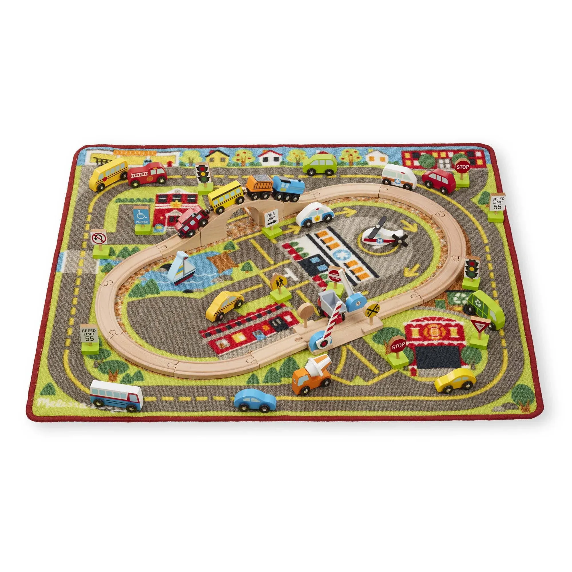 Melissa & Doug Deluxe Multi-Vehicle Activity Rug