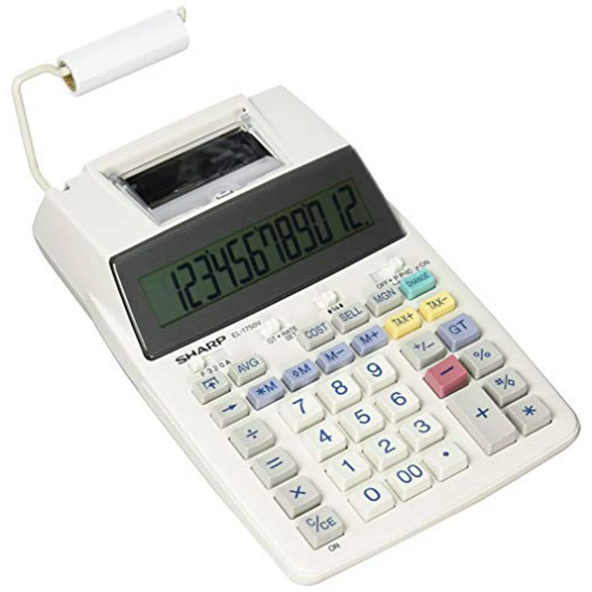 Sharp Printer Calculator Semi Desktop Type 12 Digit EL-1750V