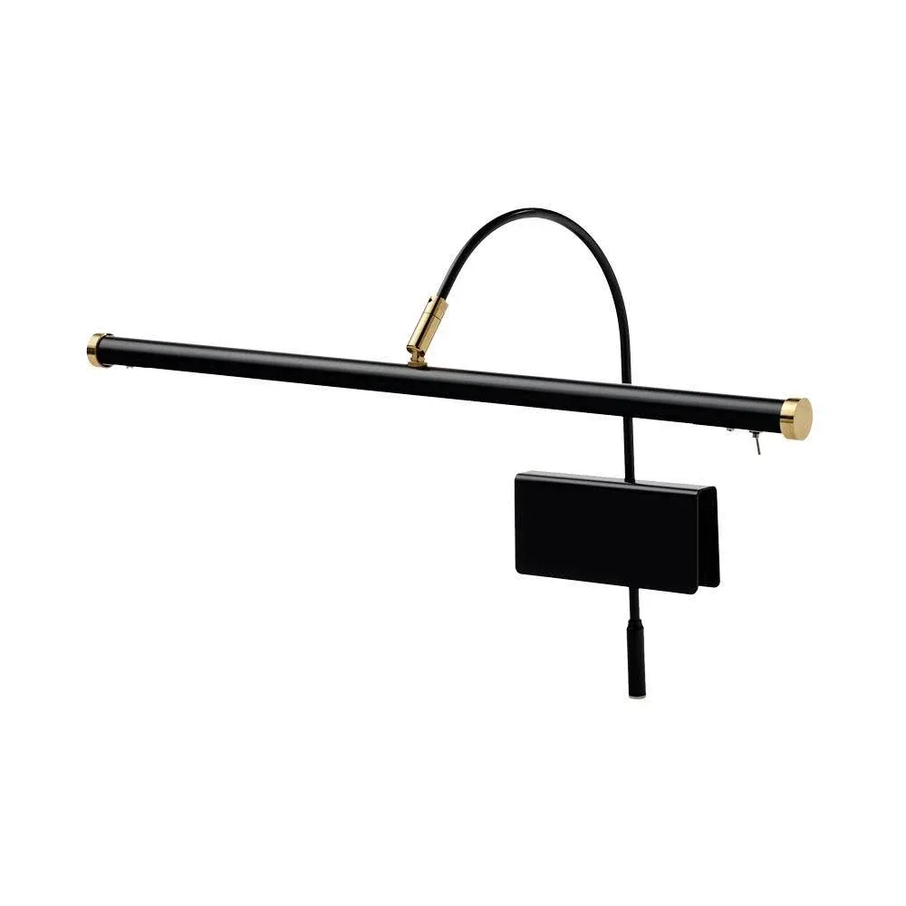 Cocoweb 19" LED Grand Piano Lamp with Dimmer - Black/Brass Accents