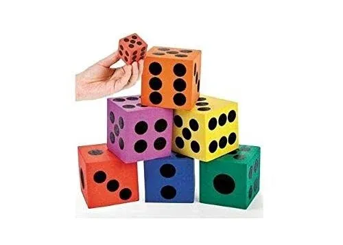 Foam Jumbo Playing Dice (12)