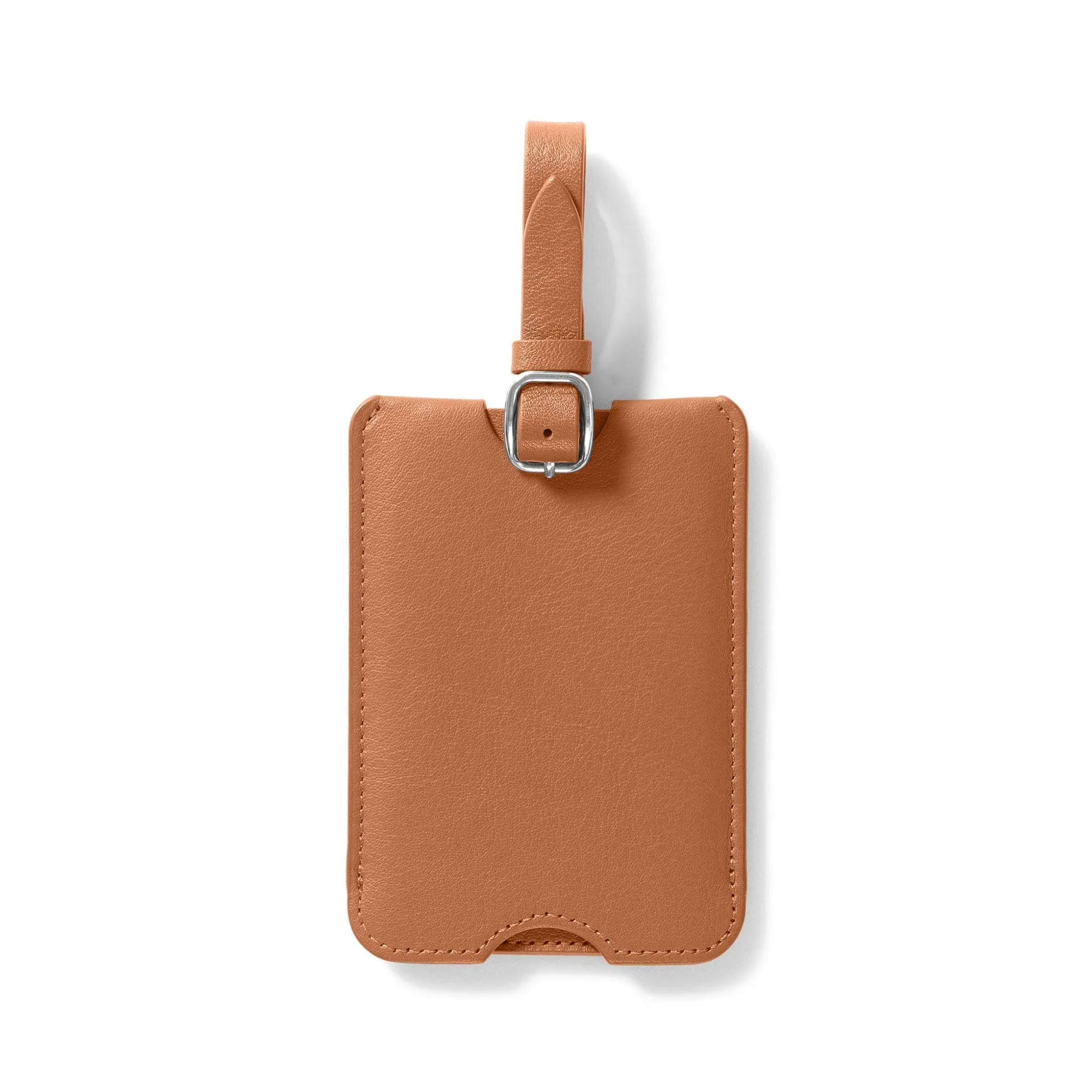 Leatherology Deluxe Leather Luggage Tag Privacy Sleeve