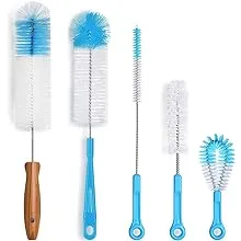 Bottle Brush Cleaner 5 Pack, Long Water Bottle and Straw Cleaning Brush, Kitchen