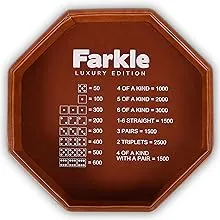 RNK Gaming Farkle Luxury Edition Brown PU Leather Dice Tray