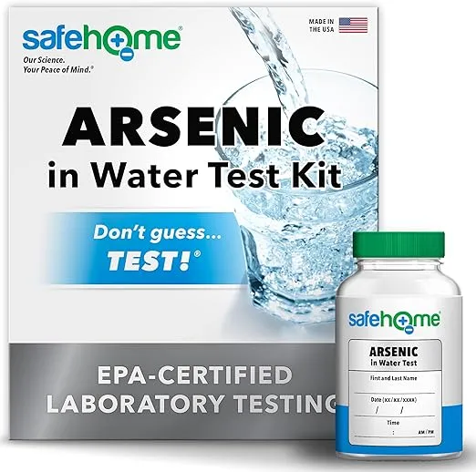 Safe Home Arsenic in Drinking Water Test Kit – Testing at Our EPA Certified Laboratory – Lab Fees & Return Shipping Included