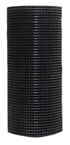 Fencer Wire 2 ft. x 100 ft. 16-Gauge Black PVC Coated Welded Wire Mesh Size 0.5 ...