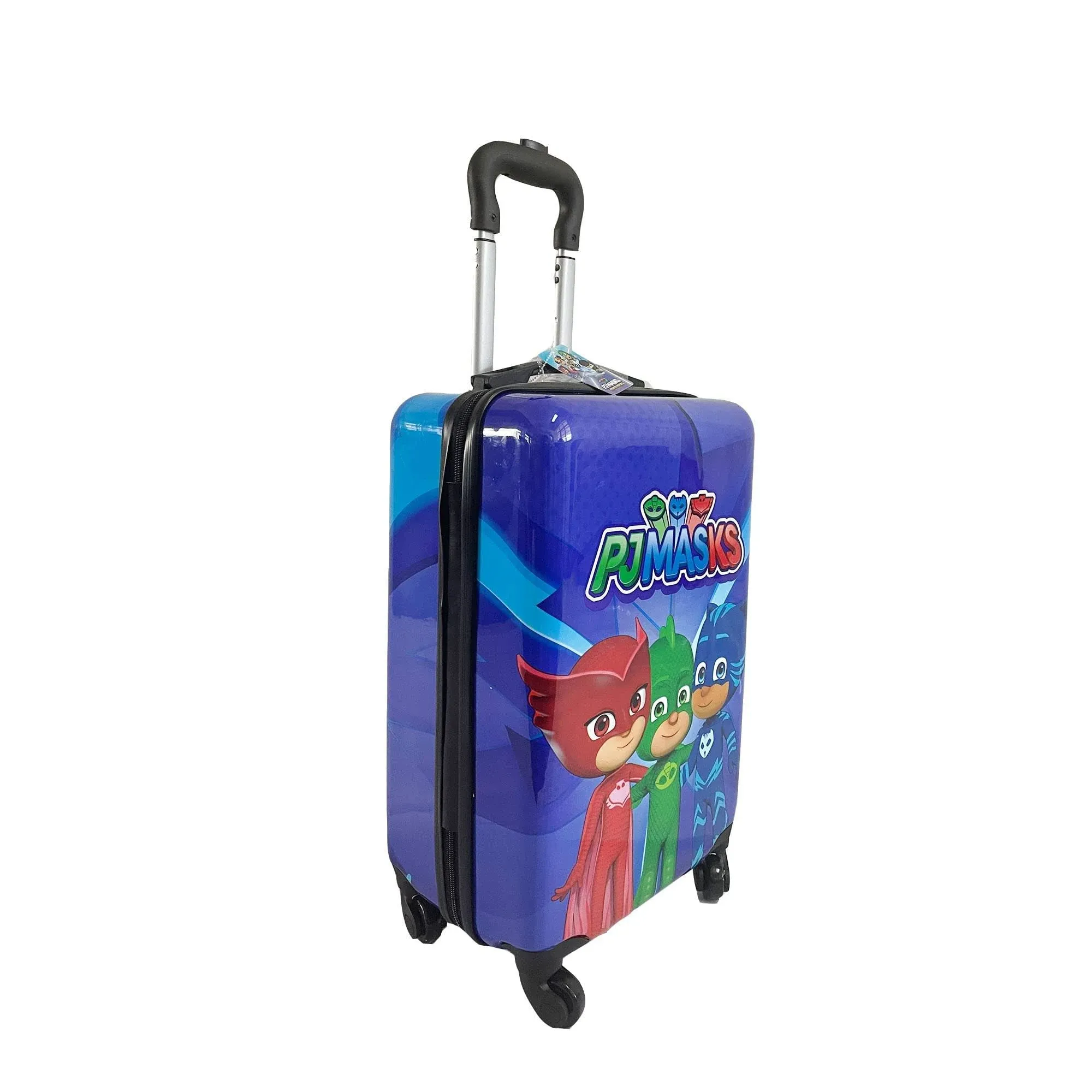 Fast Forward PJ Mask Suitcase for Kids, Kids Luggage for Toddlers, 20 Inch Hard-Sided Tween Spinner Suitcase, PJ Masks Kids Carry-On Luggage with Wheels