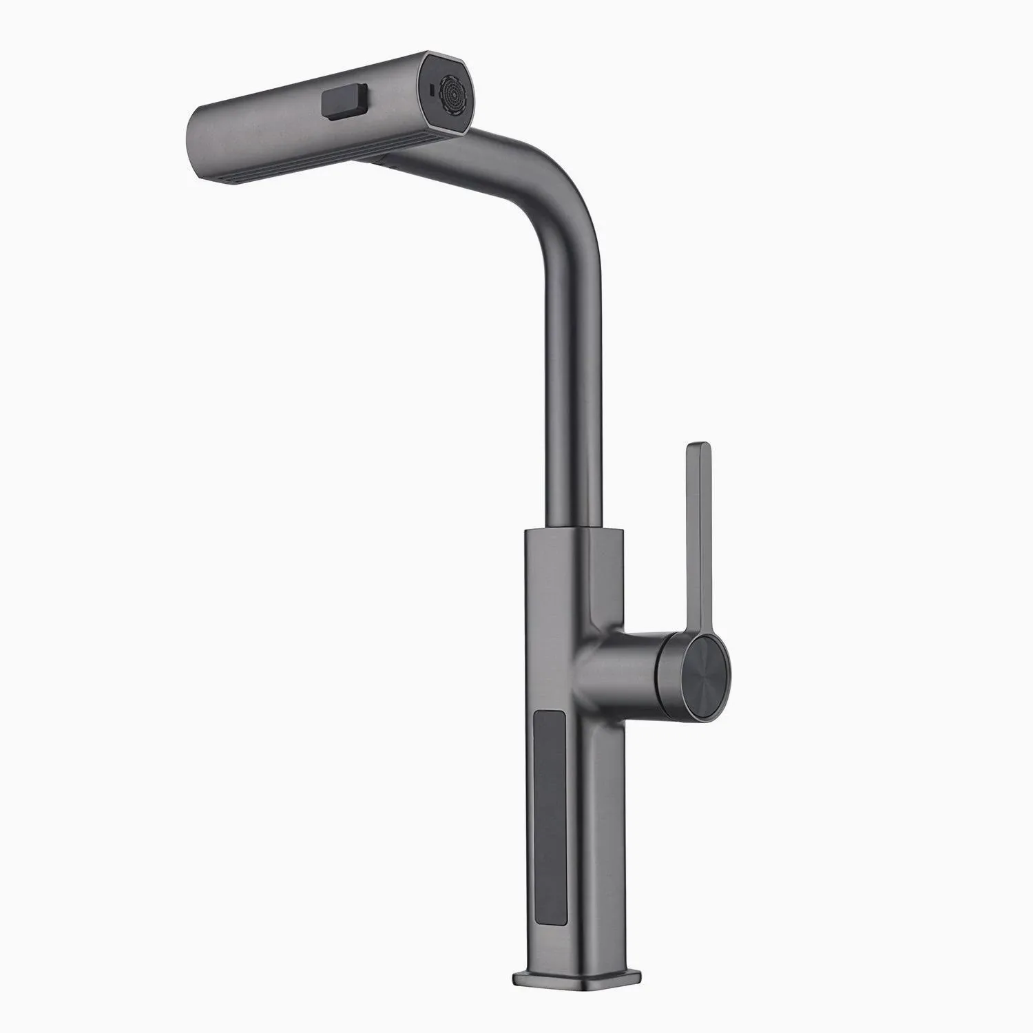 Smart Waterfall Kitchen Faucet with Temperature Display Grey KF2209-2