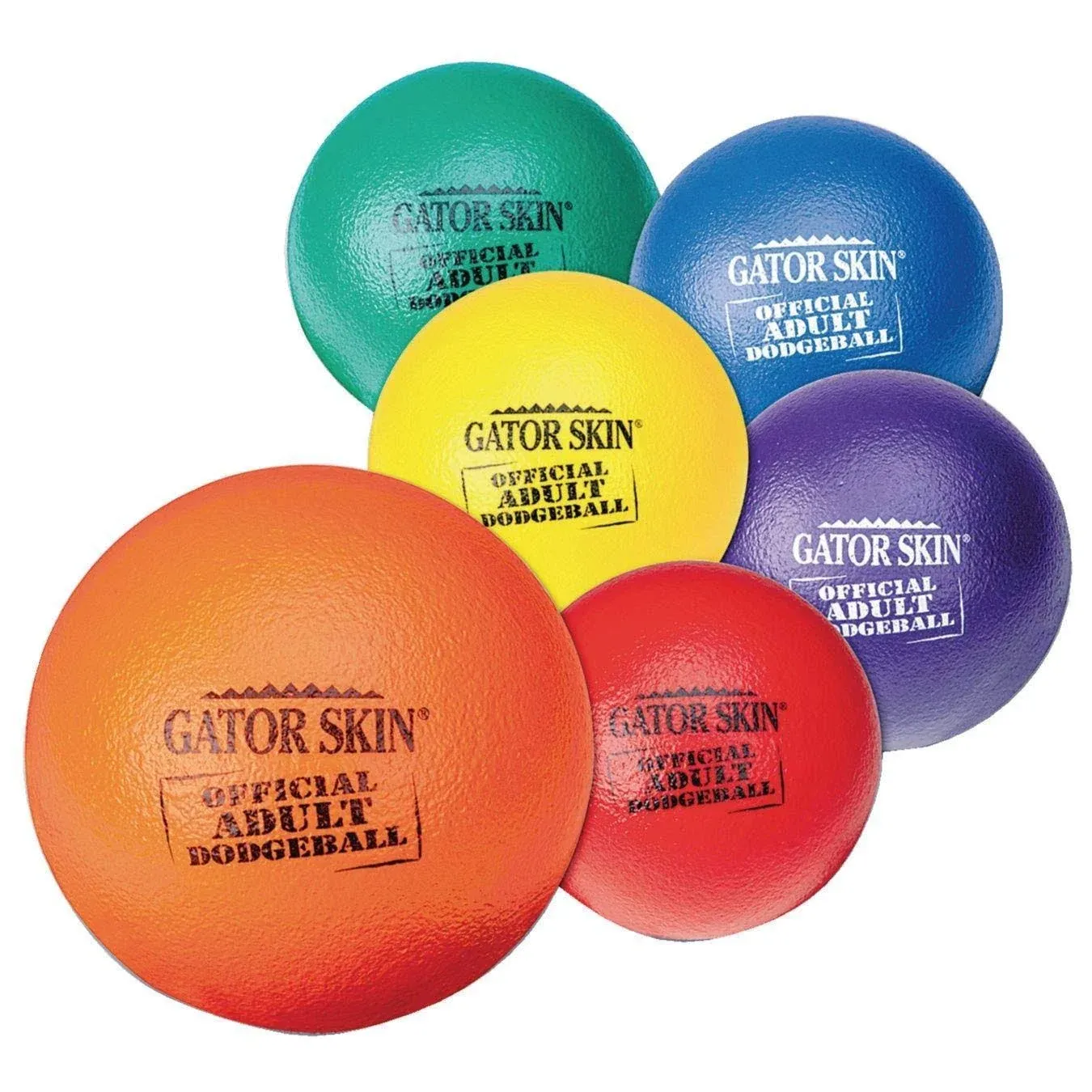 Gator Skin Official Adult Dodgeball 6-Color Set