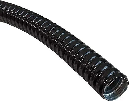 Electriduct 1/2" PVC Coated Liquid-Tight Galvanized Steel Flexible Metal Conduit - 10 Feet