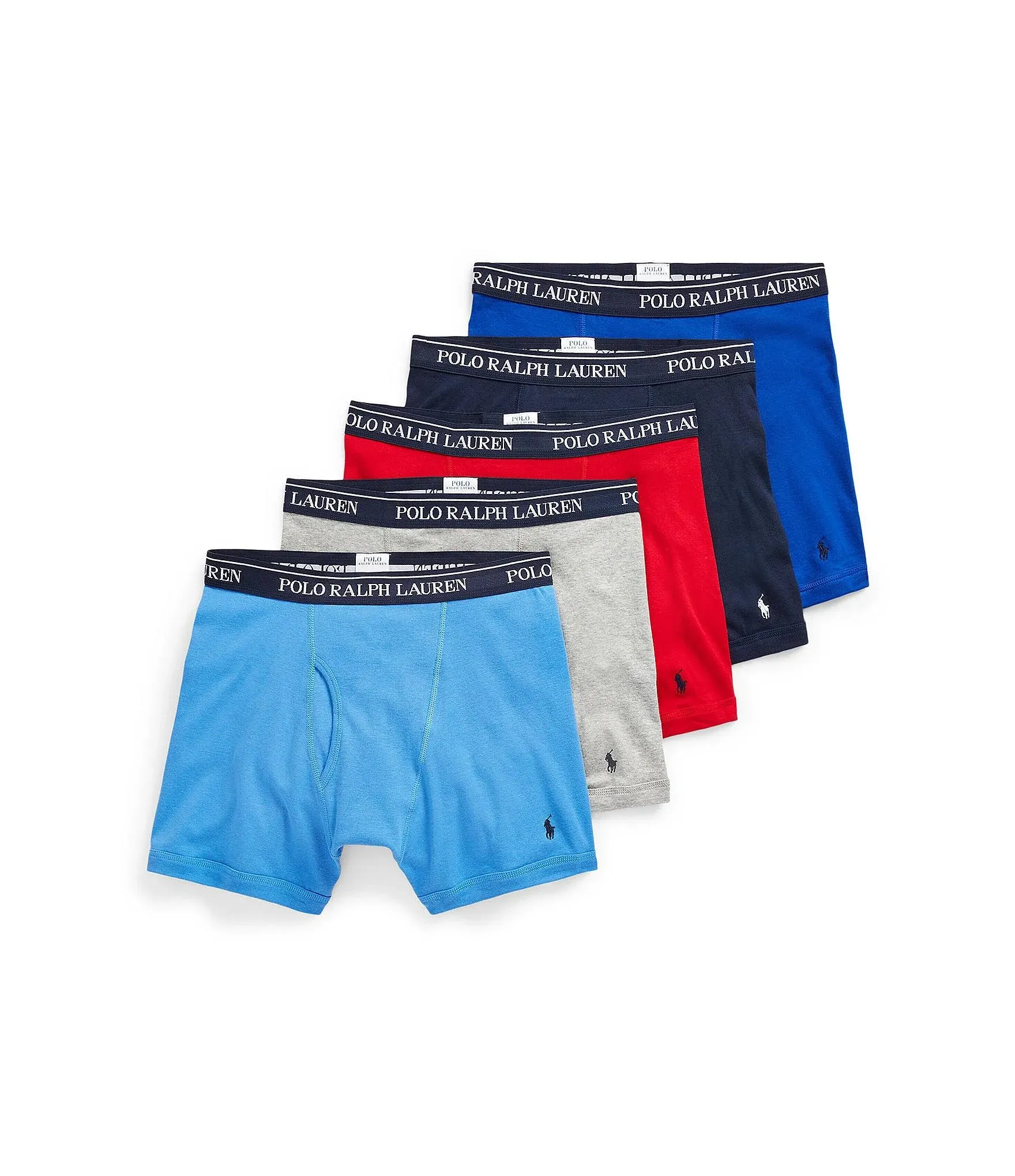 Polo Ralph Lauren Men's Classic Fit Cotton Boxer Briefs 5 Pack