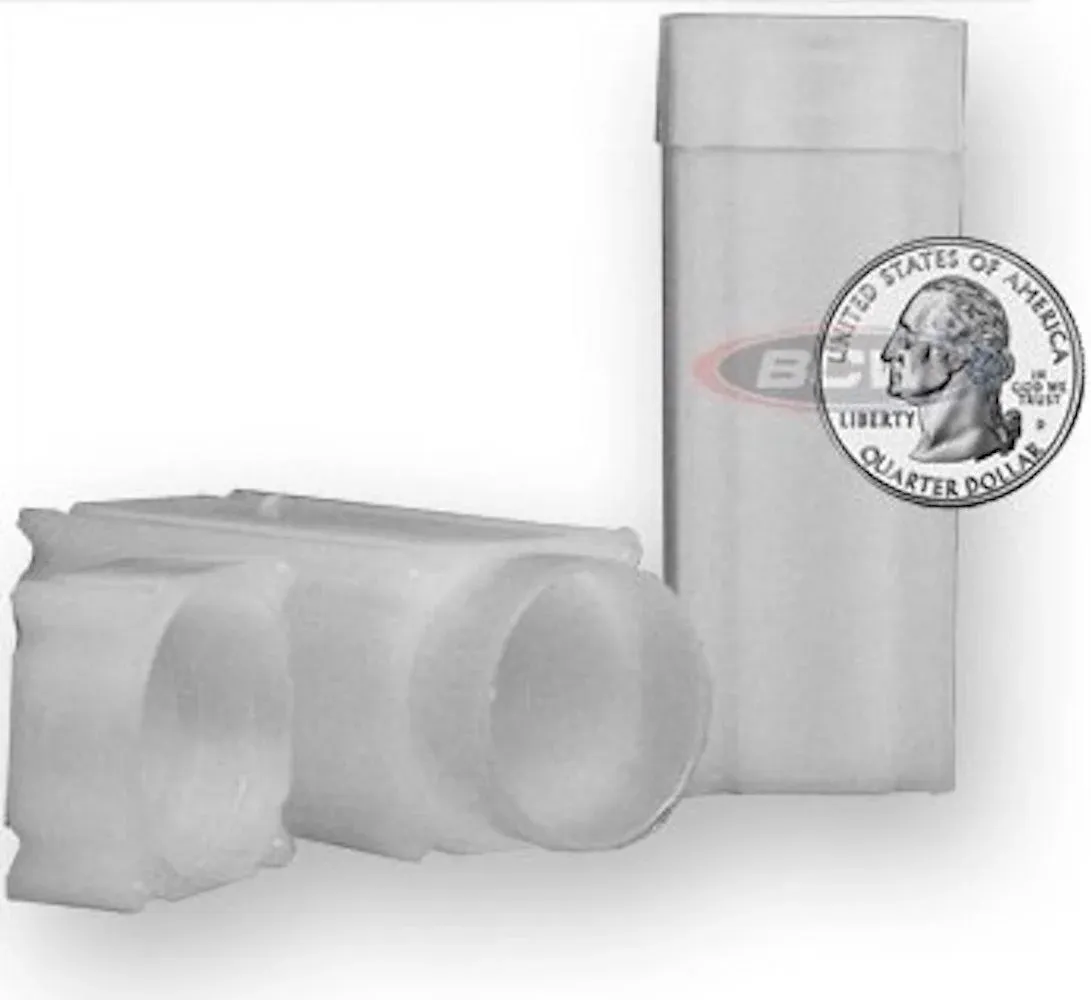 Square Coin Storage Tubes for Quarters