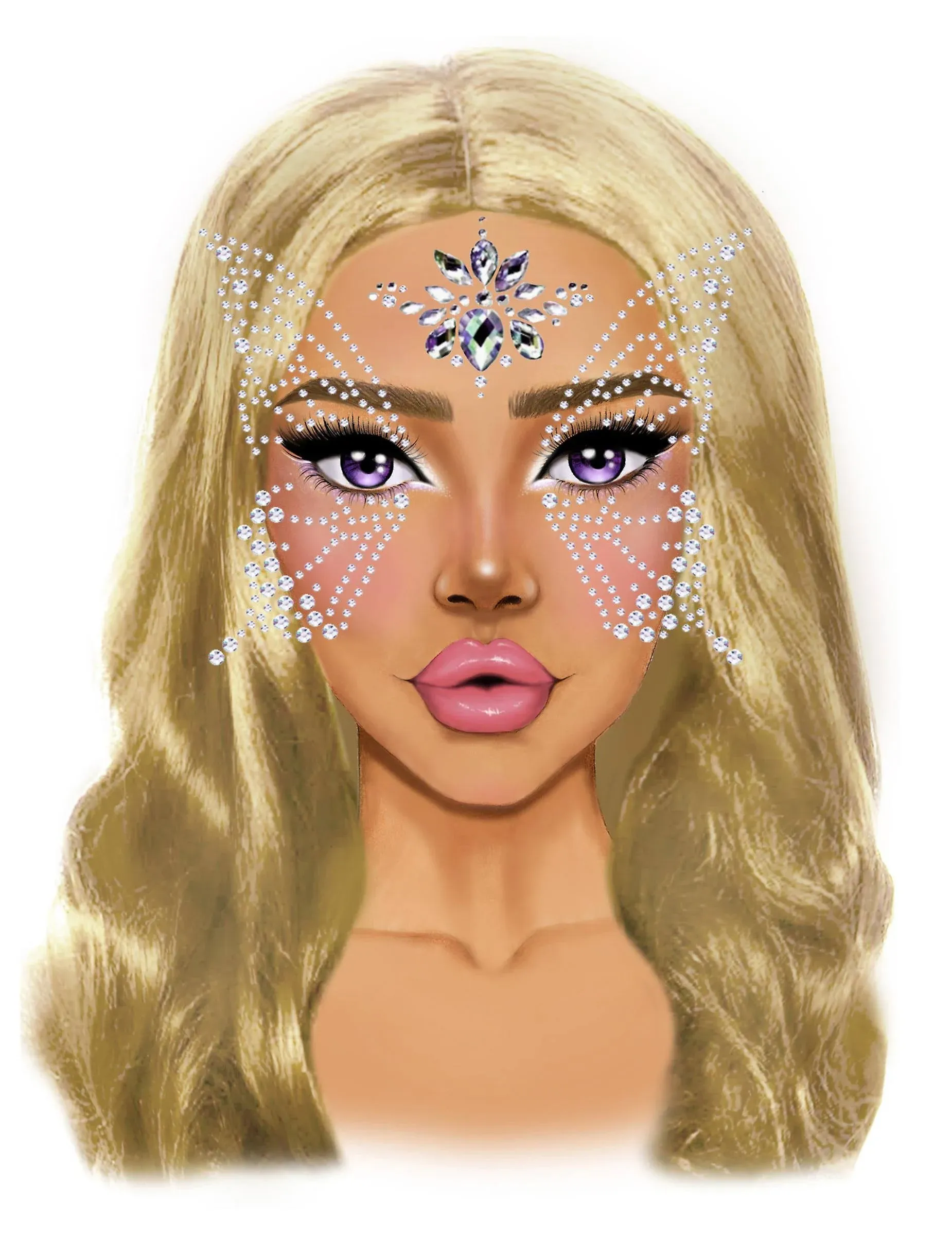 Fairy Adhesive Face Jewels Sticker