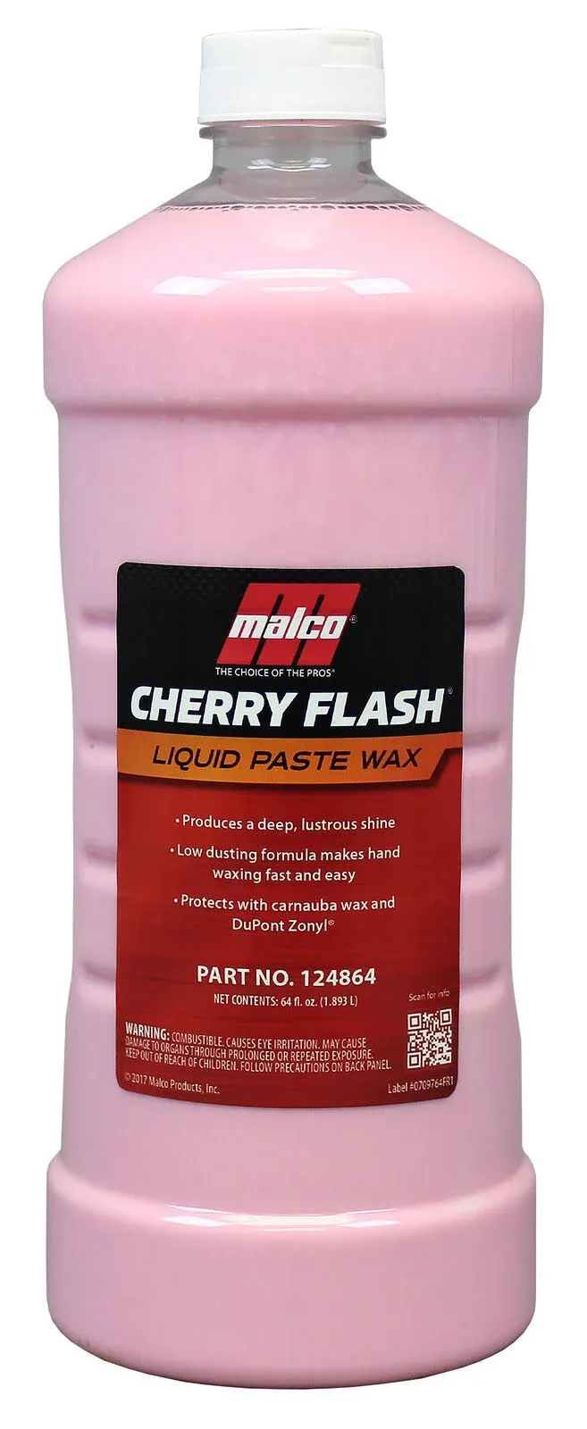 Malco Cherry Flash Automotive Liquid Paste Wax – Protect & Shine Your Vehicle/Easiest Way to Hand Wax Your Car/Lasting Gloss & Protection For Cars, Trucks, Boats and Motorcycles / 32 Oz. (124832)