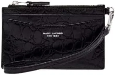 The Slim 84 Croc-Embossed Top Zip Wristlet