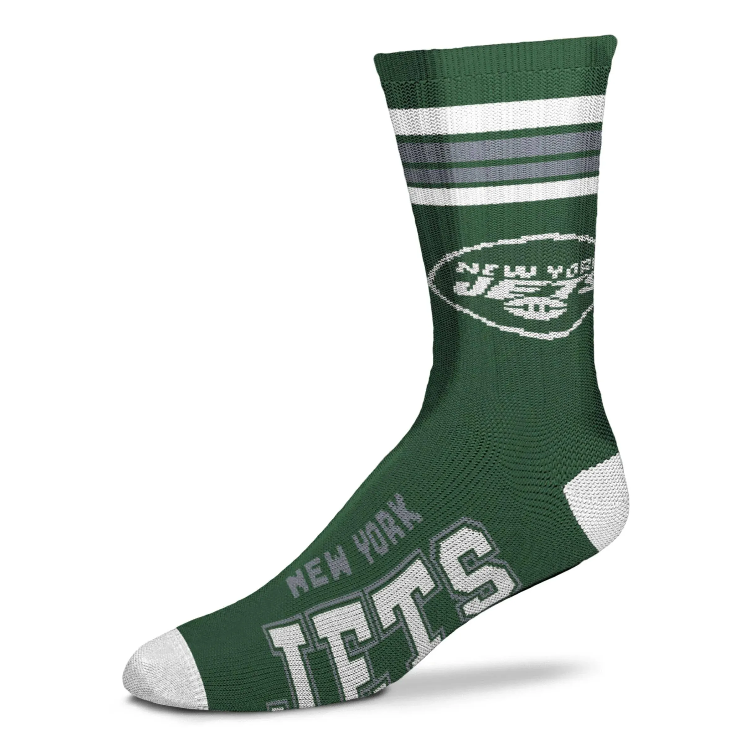 For Bare Feet New York Jets Stripe Deuce Socks 504