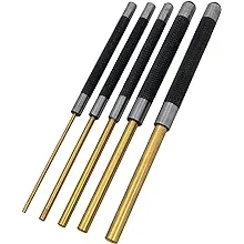 Performance Tool W759 8-Inch Long Brass Pin Punch, 5-Piece