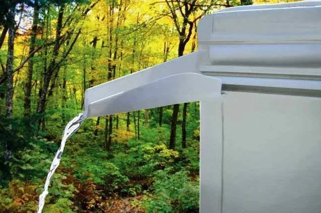 JR Flexible Extended Rain Gutter Spouts, Polar White