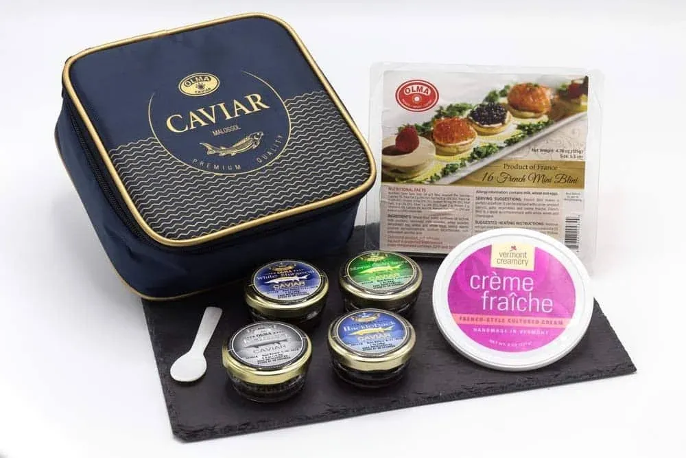 OLMA Regal Caviar Gift Set - 4 oz of Caviar