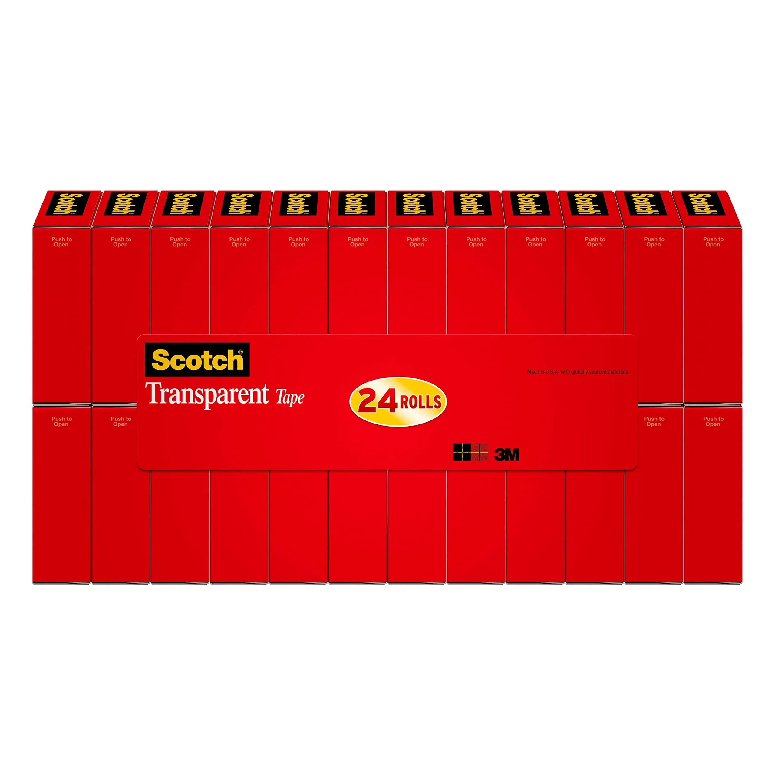 Scotch Transparent Tape, 3/4 in x 1000 in, 24 Boxes/Pack (600K24) 