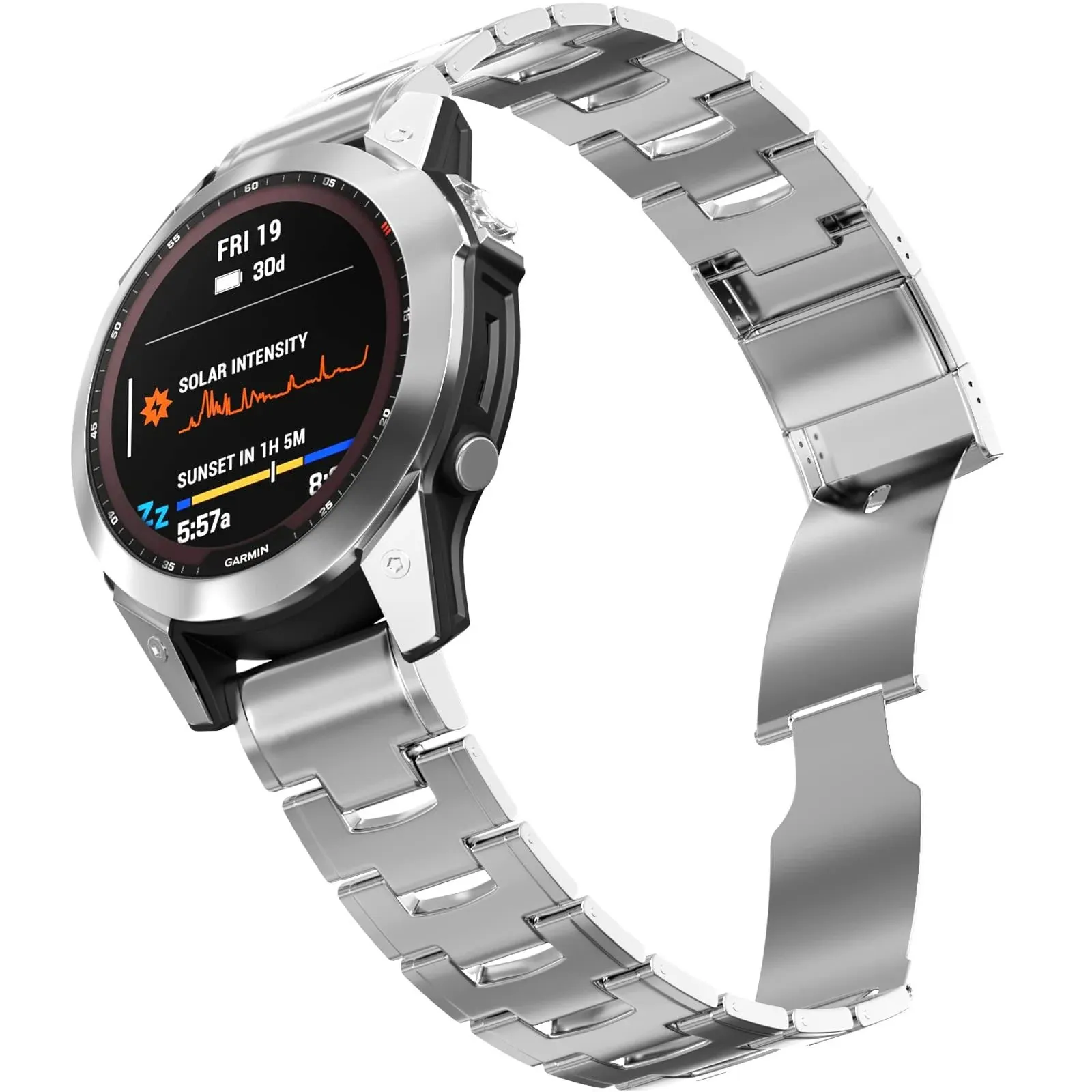 Miimall Compatible for Fenix 7X/6X/5X Bands, 26mm Titanium Alloy Metal Quick ...