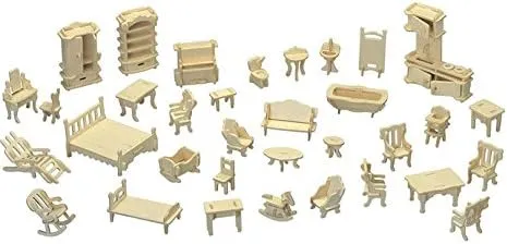 NWFashion Wooden Piecese Furnitures for Dollhouse