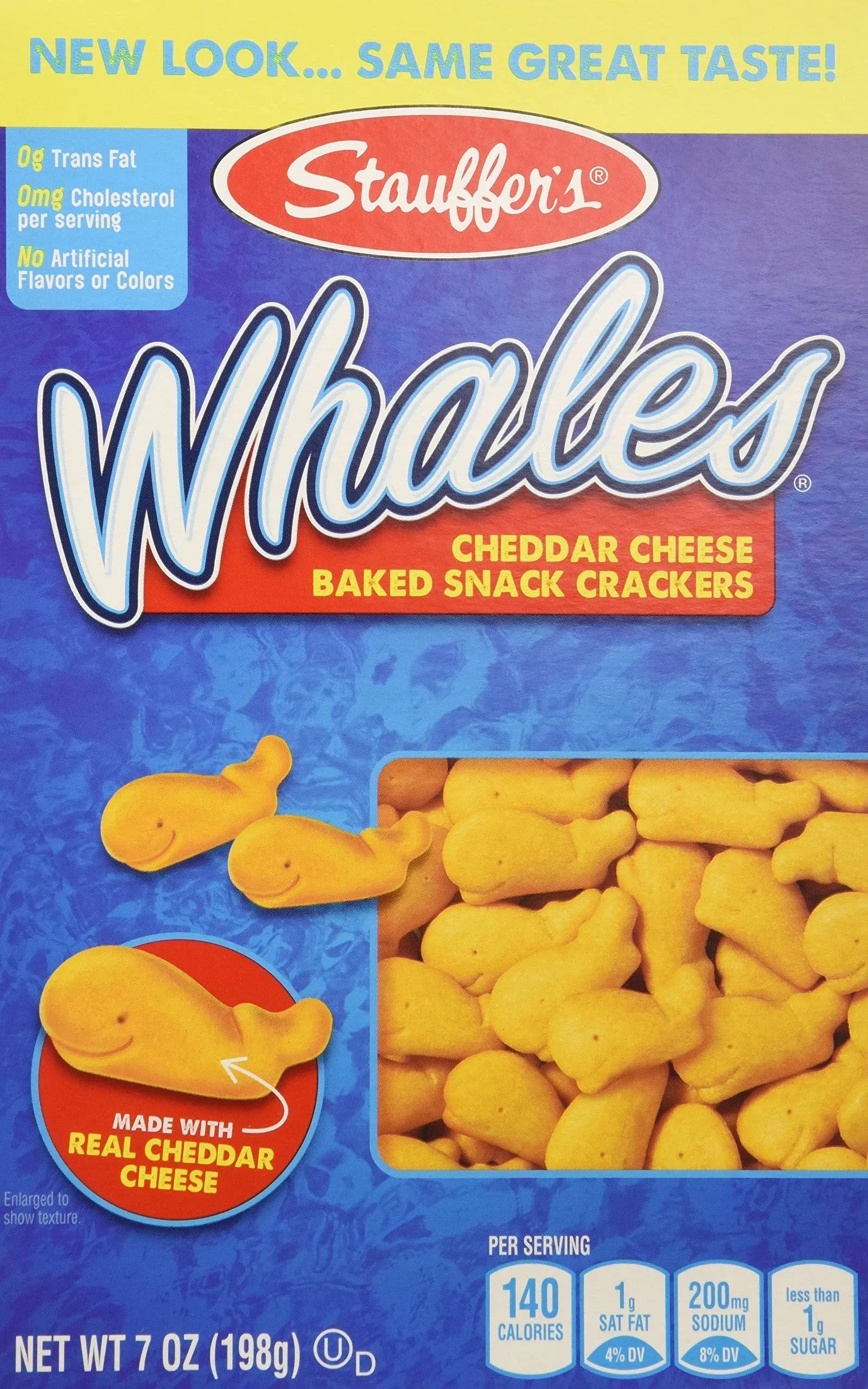 Stauffer's Baked Cheddar Whale Cheese Cracker Snack Packs, 1.5 Ounce Bags (Set of 24)