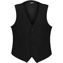 Gioberti Mens Formal Suit Vest, Men's, Size: XL, Black