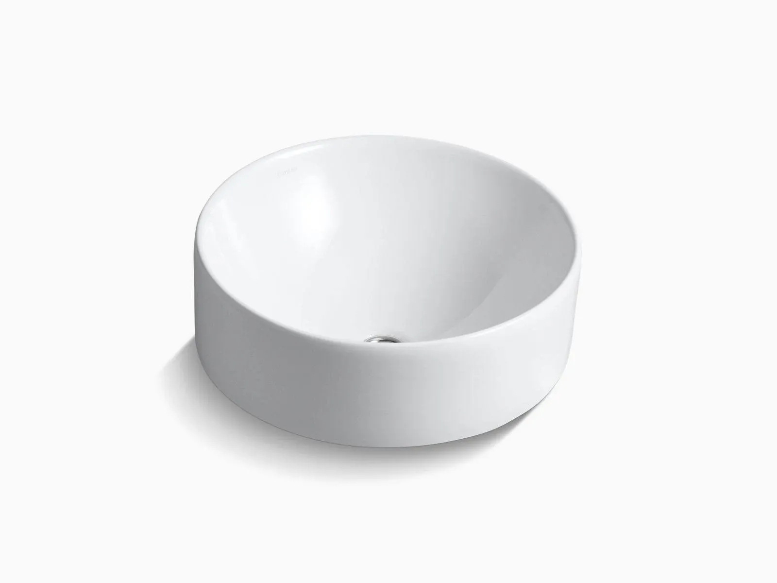 Kohler K-14800-0 Vox Round Vessel Bathroom Sink - White