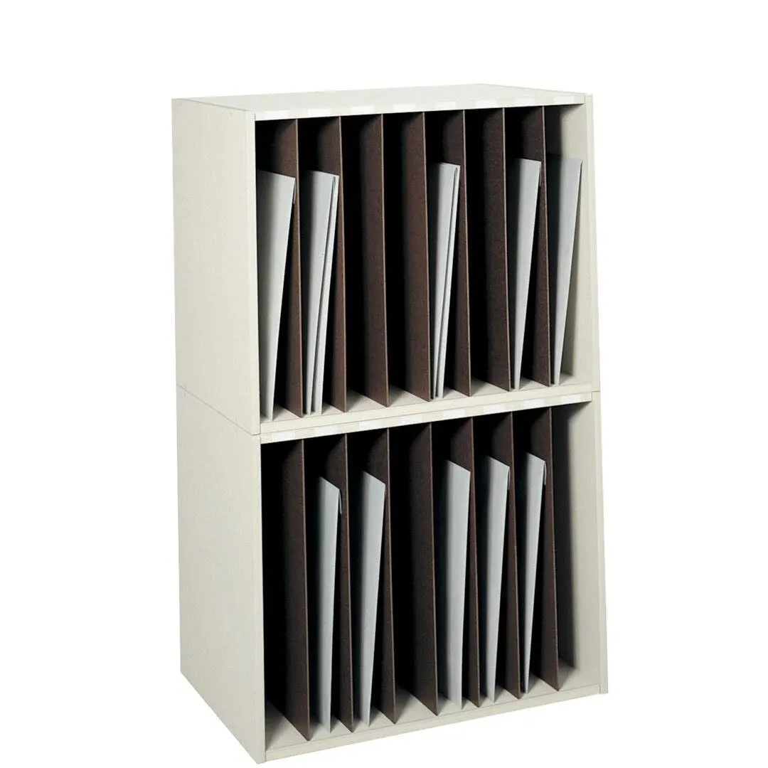 Safco Products 3030 Art Storage Rack, 8 Vertical Compartments, White