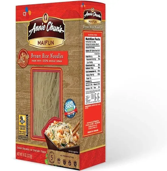 Annie Chun&#039;s Maifun Brown Rice Noodles - Case of 6 - 8 oz.