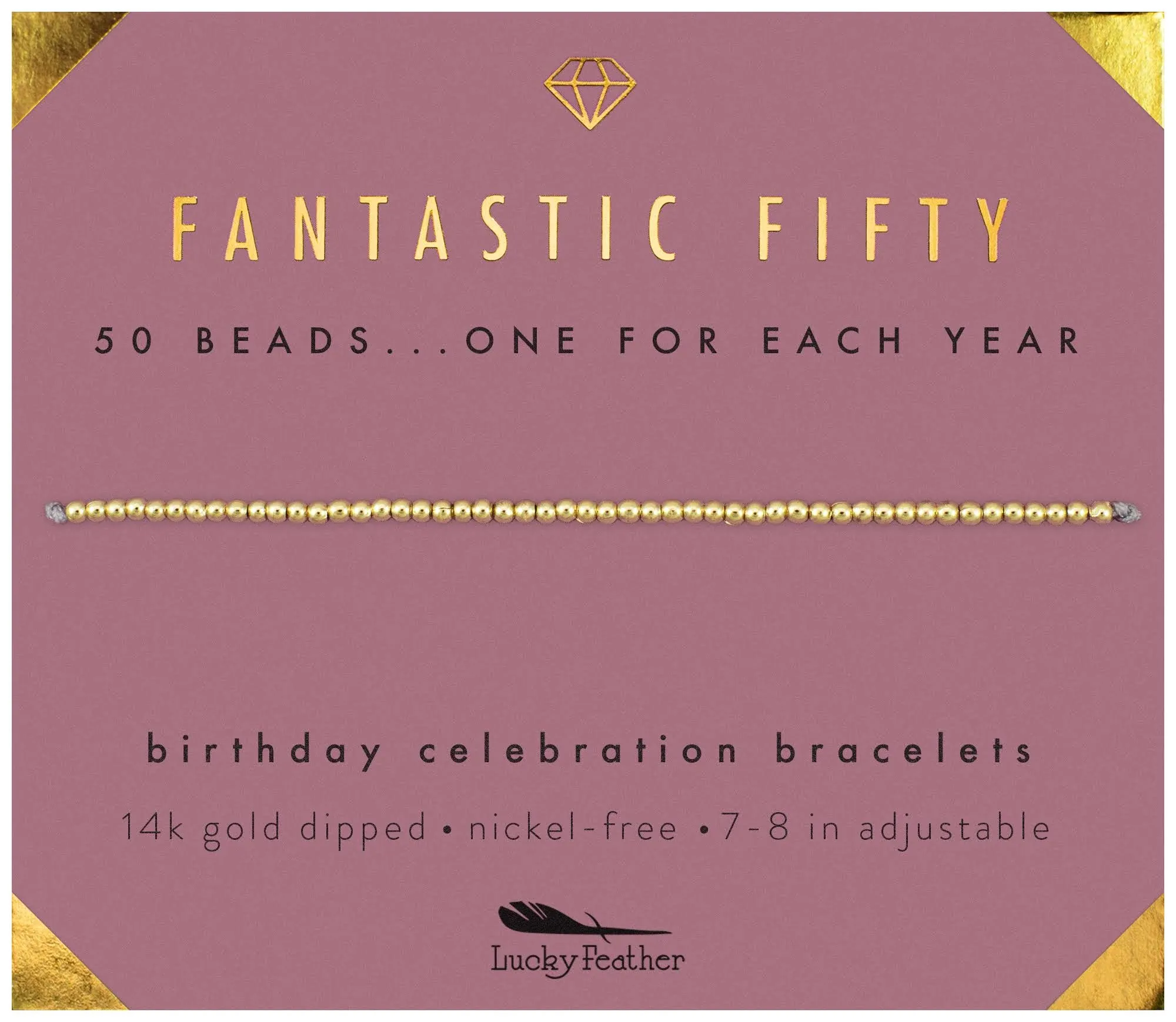 Fantastic Fifty Birthday Milestone Bracelet