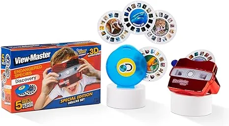 View Master Classic with Discovery Kids Reels - Metallic Viewfinder with 5 Reels Included - STEM, Retro, Nature Learning Toy for Kids and Adults, Toddlers, Ages 3+